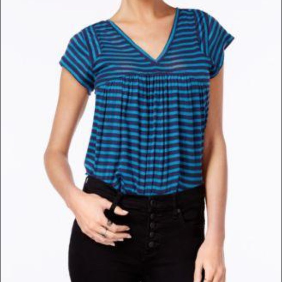✨Free People 🦋 JoJo Striped Casual Pullover Top - Picture 3 of 5